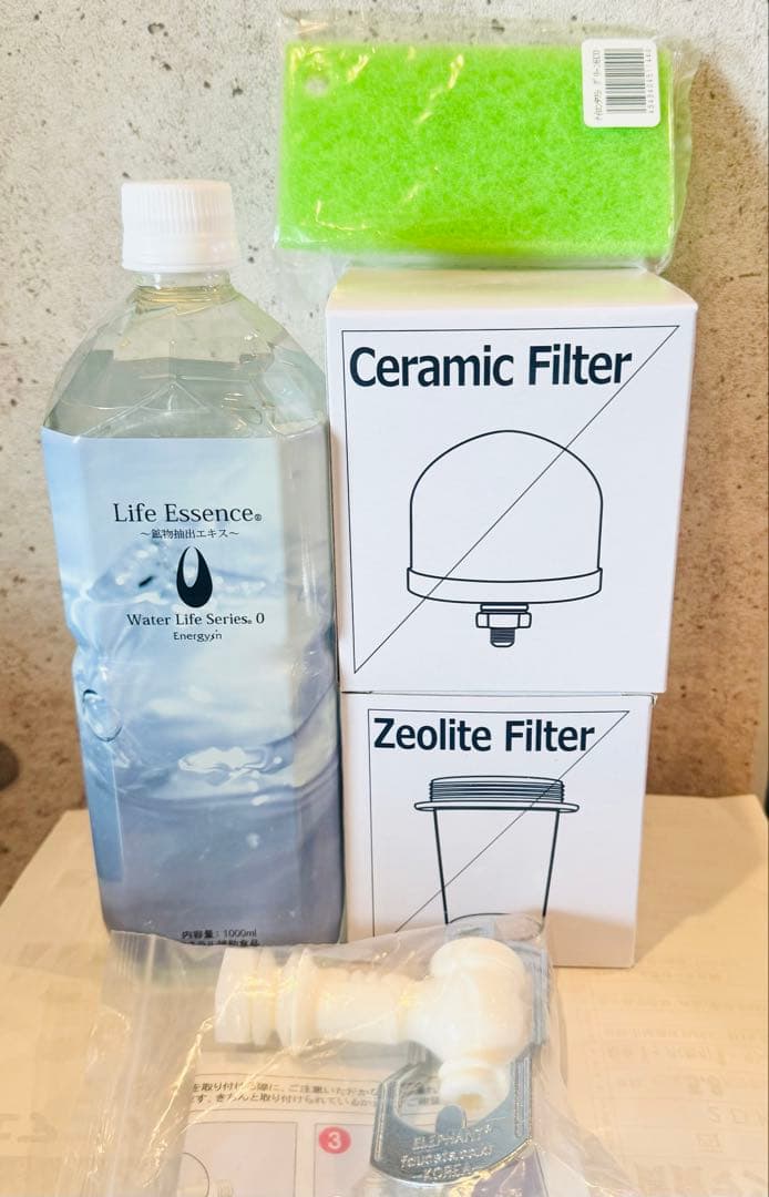 【5点】蛇口、上・下フィルター、1000mlライフエッセンス、純正スポンジ