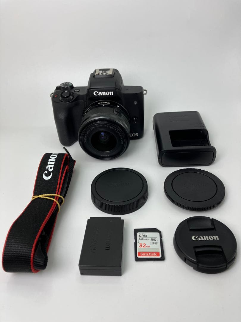 【返品保証・動作確認済】Canon EOS Kiss M2 レンズキットブラック