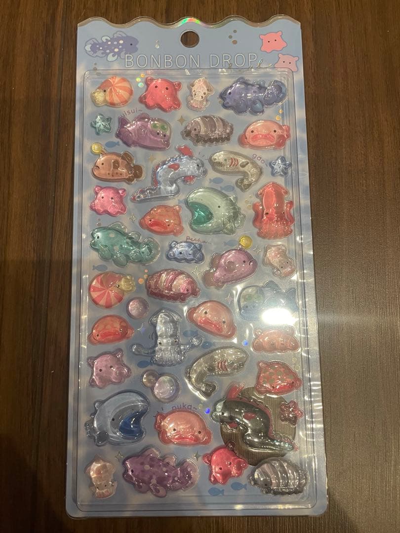 【国内正規品】水族館限定　4枚セット　ボンボンドロップシール