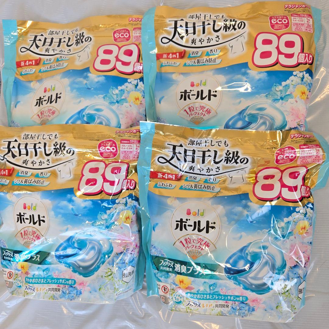ボールド ジェルボール　フレッシュサボンの香り　89個×4袋 計356個