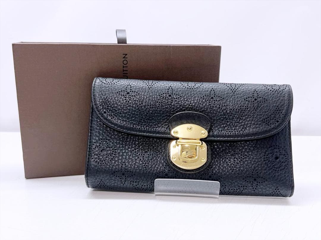 美品　ルイヴィトン　マヒナ　ポルフォイユ　アメリア　三つ折り長財布　M95549
