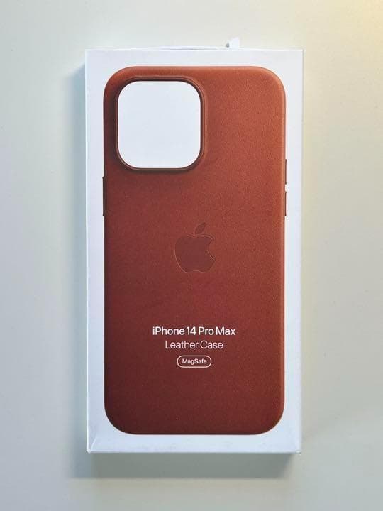 【新品】純正 iPhone 14 Pro Max レザーケース・アンバー