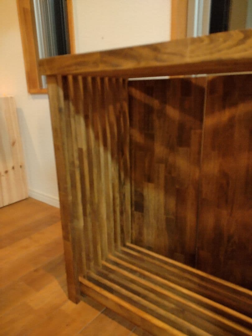 木製　ハンドメイド　オーダー　ワトコオイル　水槽台　アクアラック　ベンチシェルフ