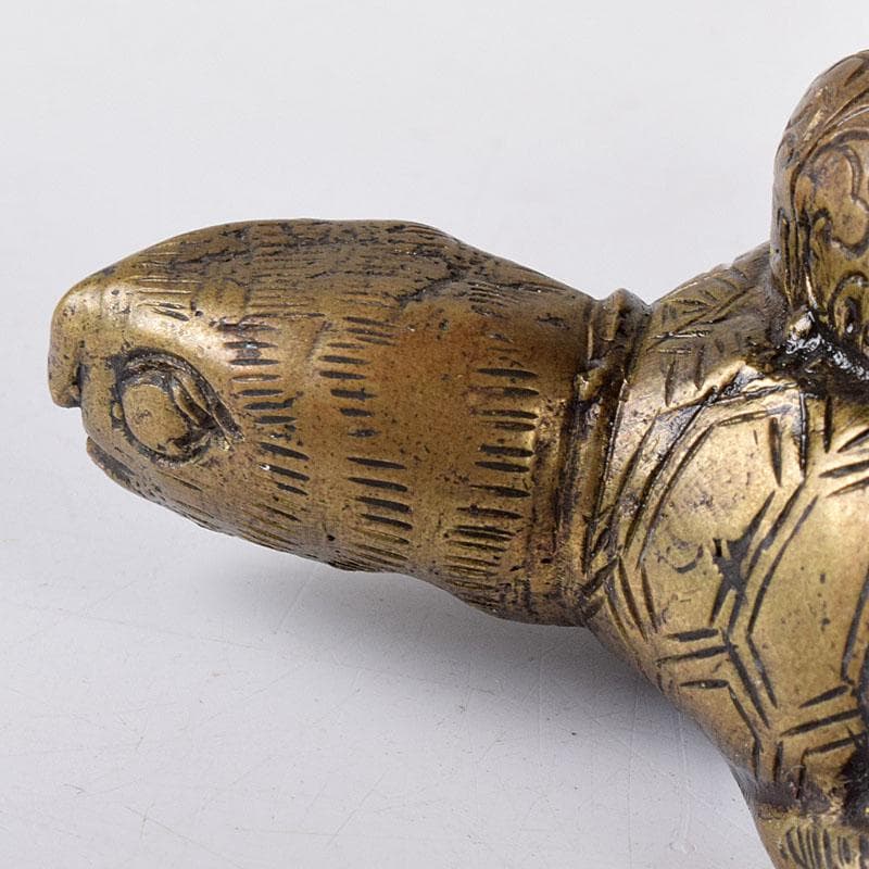 仏教美術　古銅鍍金　ヒンドゥー教　亀に乗るシヴァ神像　仏像　置物　V　7906