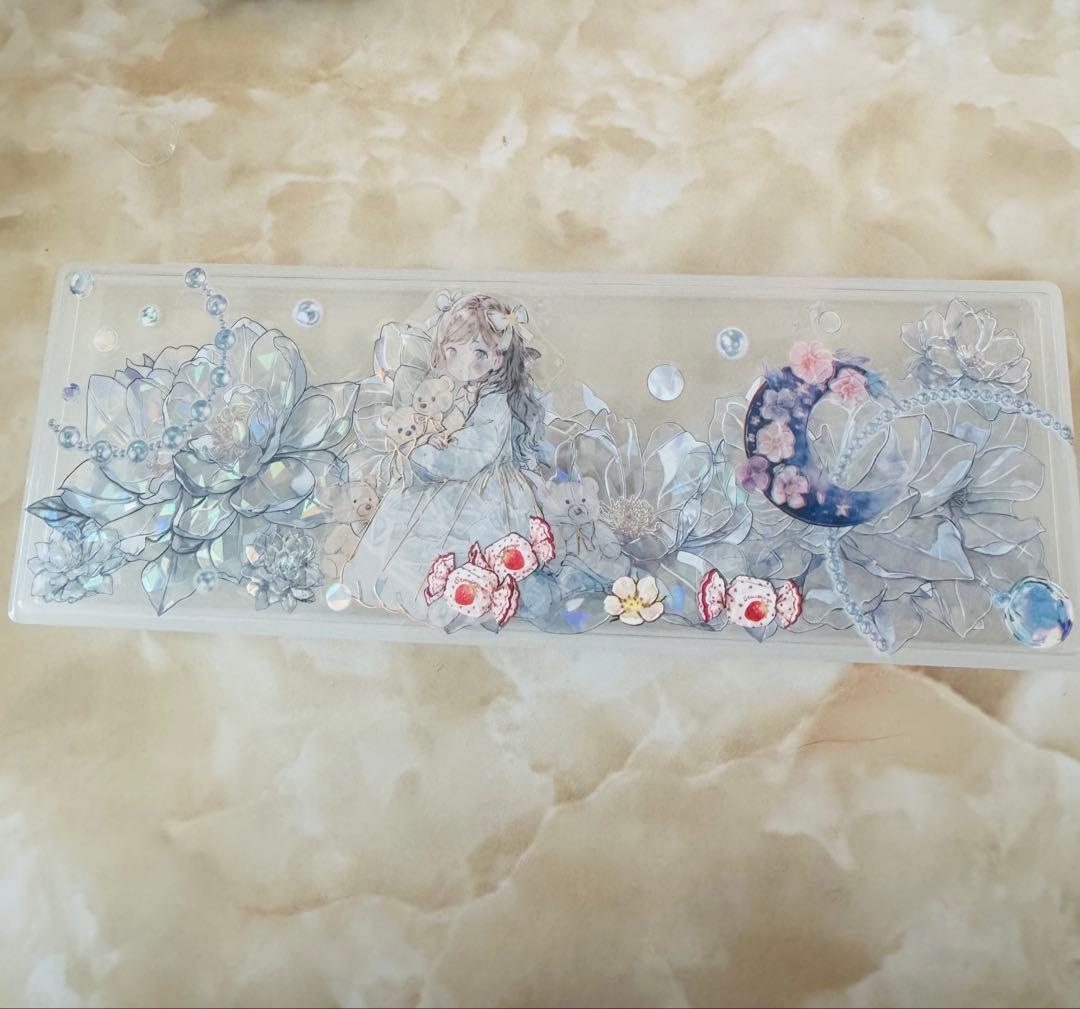 花と少女のイラスト マスキングテープケース　13