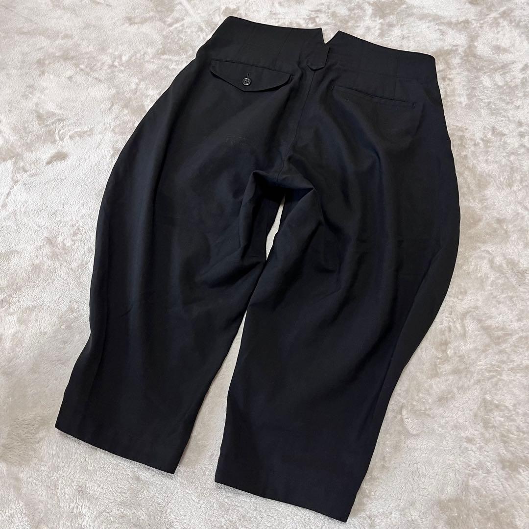 ルシ ウール、ポリ　ギャバジン　バルーンパンツ　洗い加工