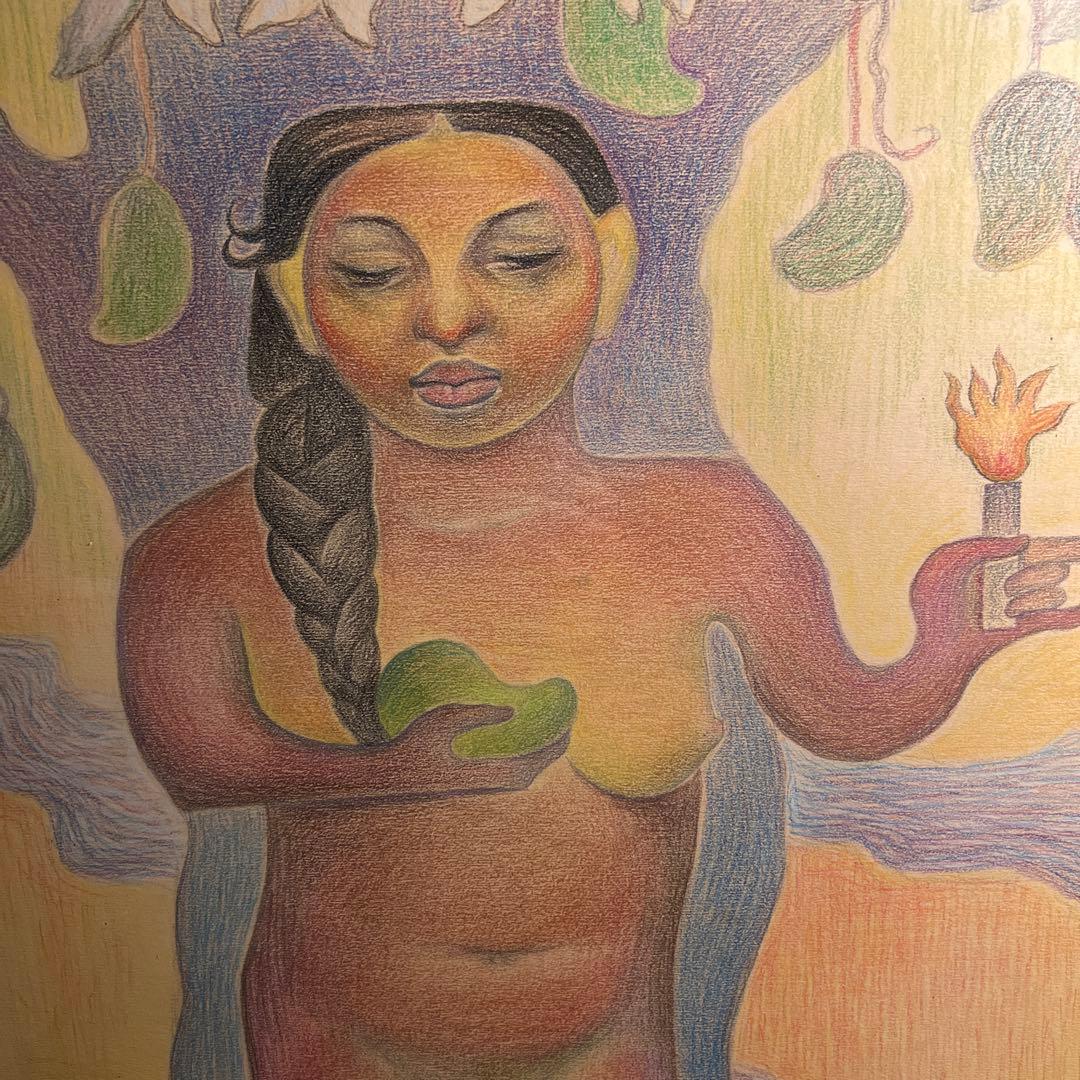 竹田鎮三郎　大判パステル画　傑作