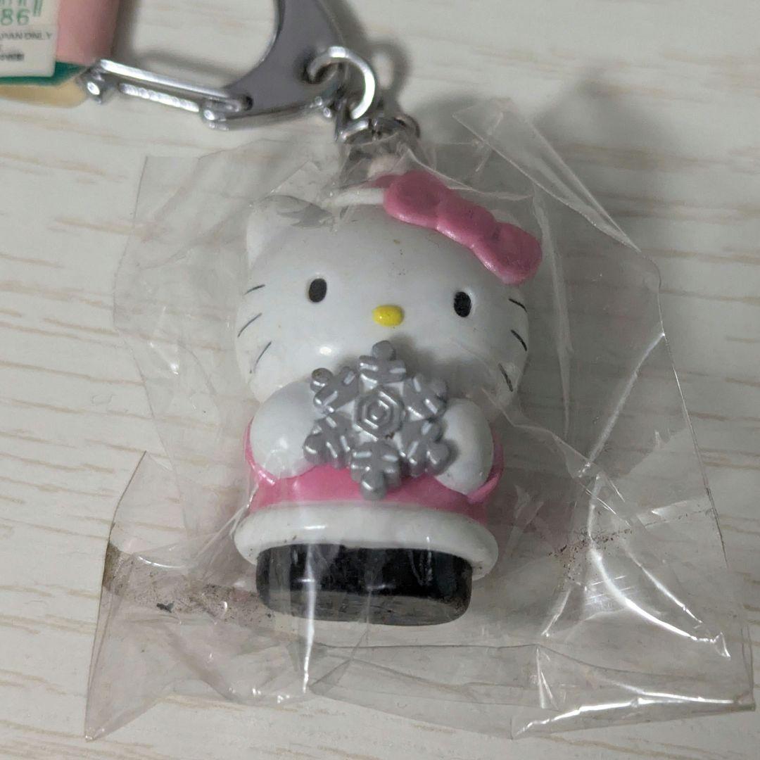 ハローキティ クリスマス 雪の結晶 キーリング キーホルダー 平成レトロ 当時物