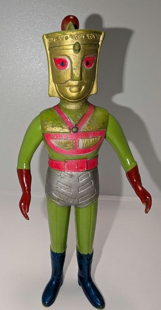 【珍色】グリーンマン ウッド ソフビ 当時物