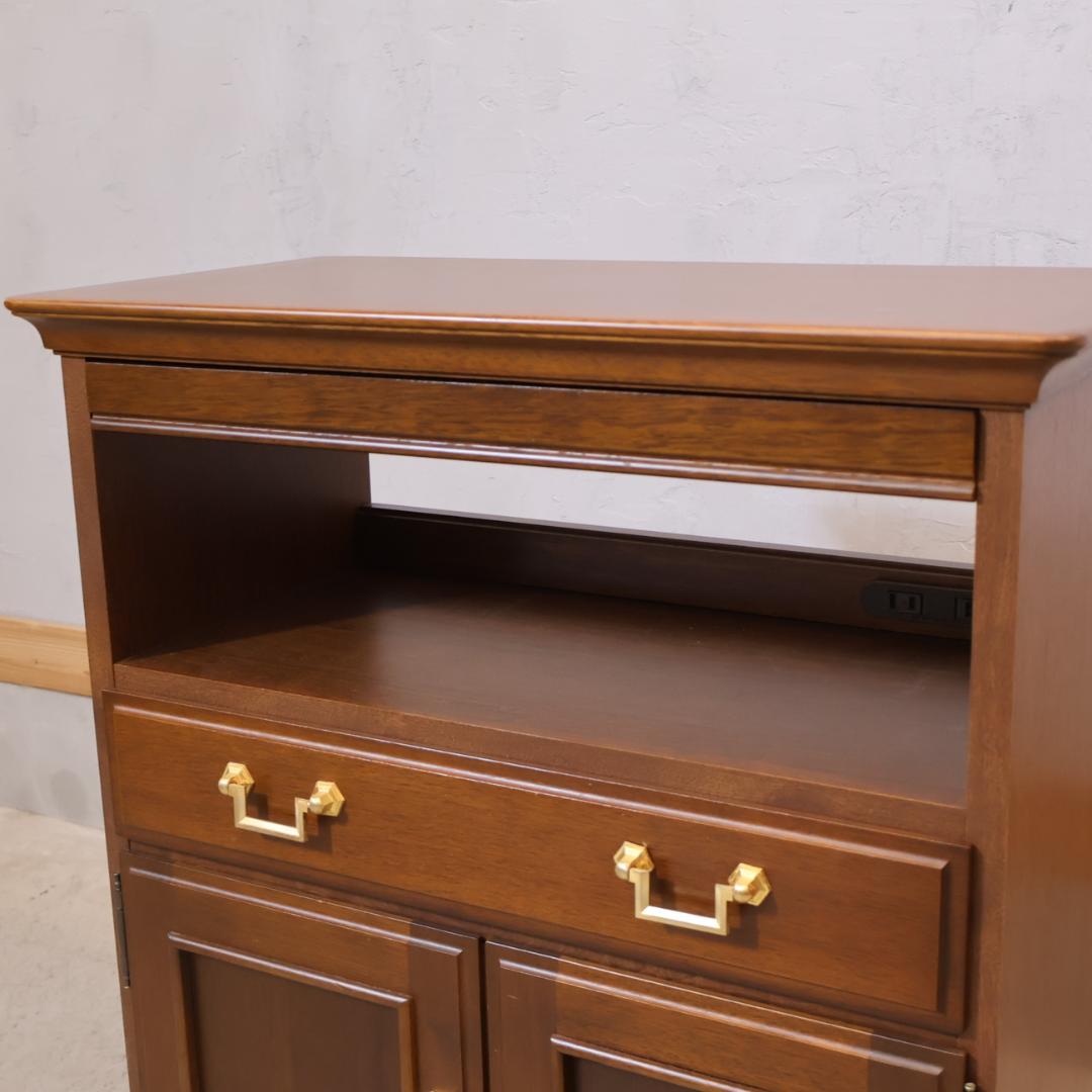 maruni マルニ 地中海 電話台 FAX台 アンティーク調 リビングボード