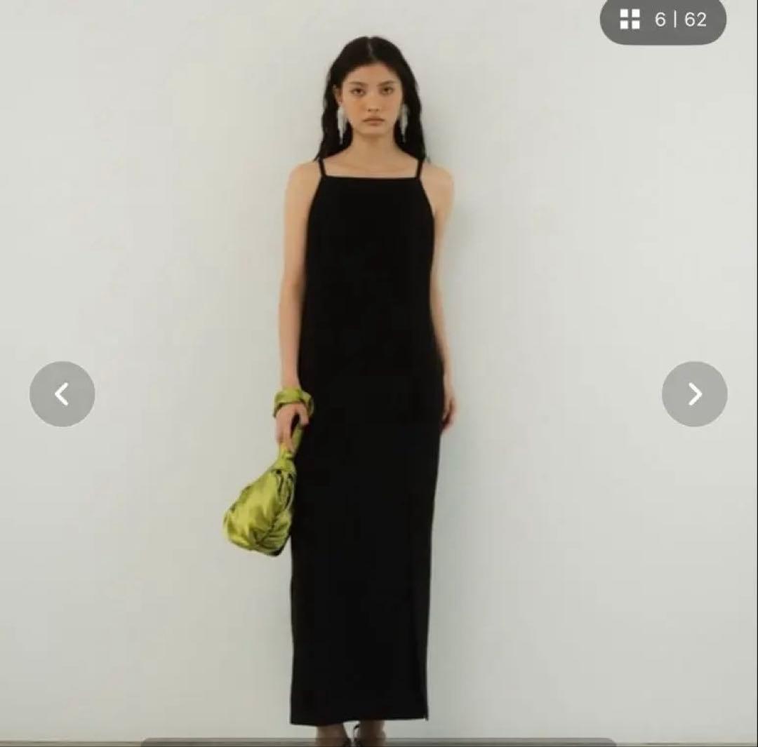 ANDRESD カッティングカーブドレス ブラック