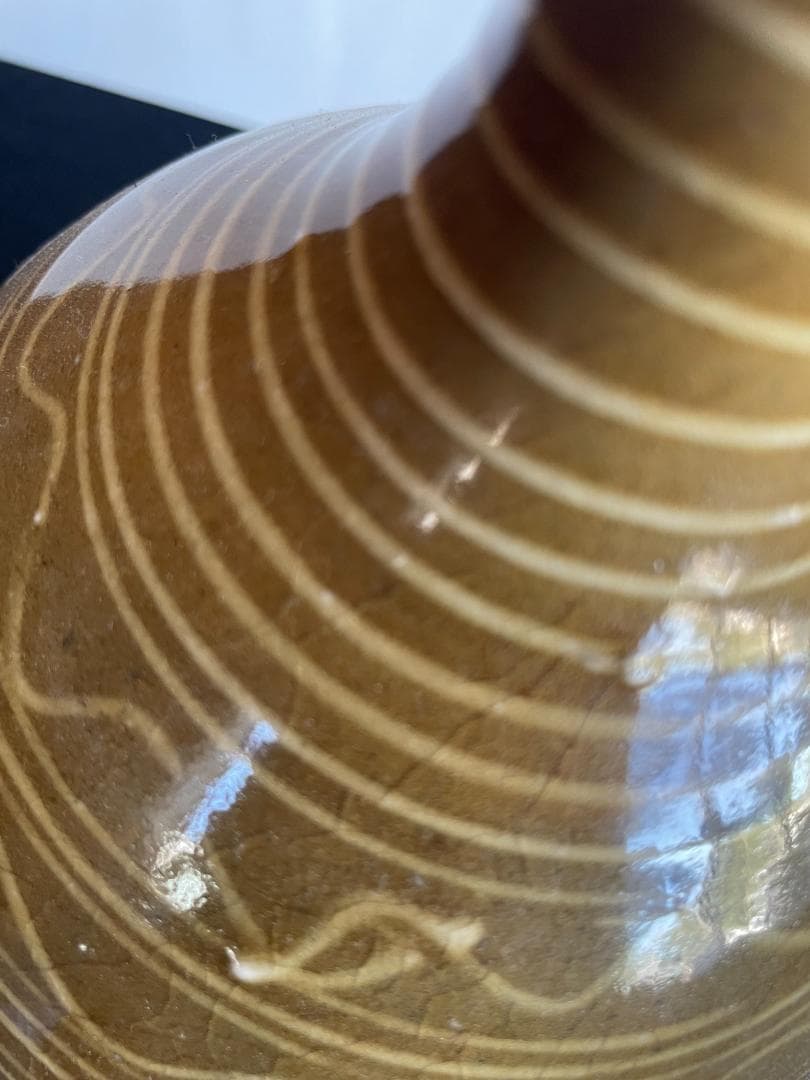 希少 古丹波焼 立杭焼 えへん徳利 酒器 イッチン 江戸期 飴釉 大型 花入