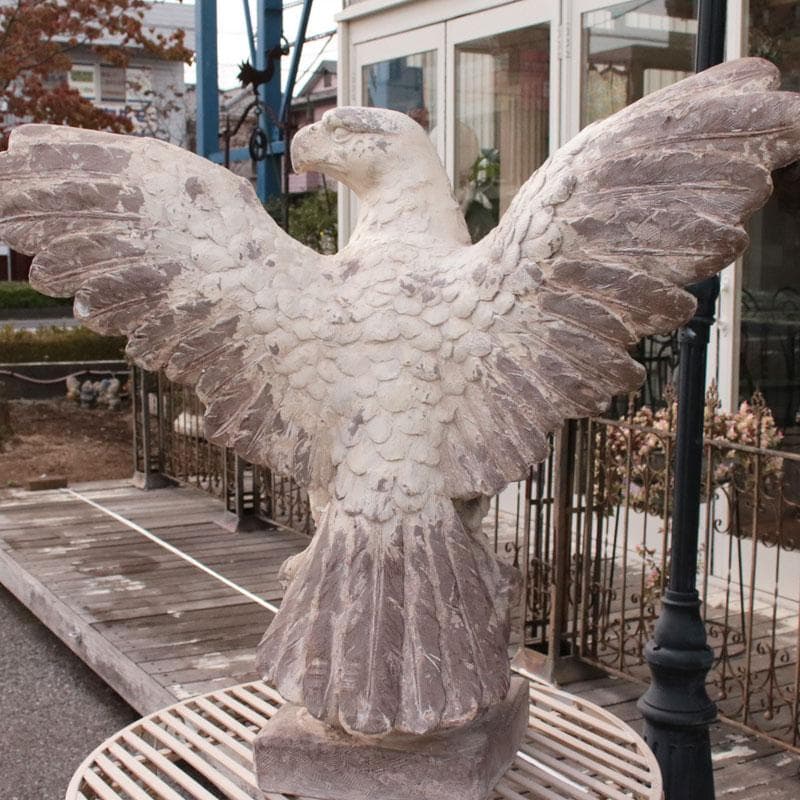 ボールドイーグル 鷲 樹脂製 置物 オブジェ ガーデン 彫刻風 143-211