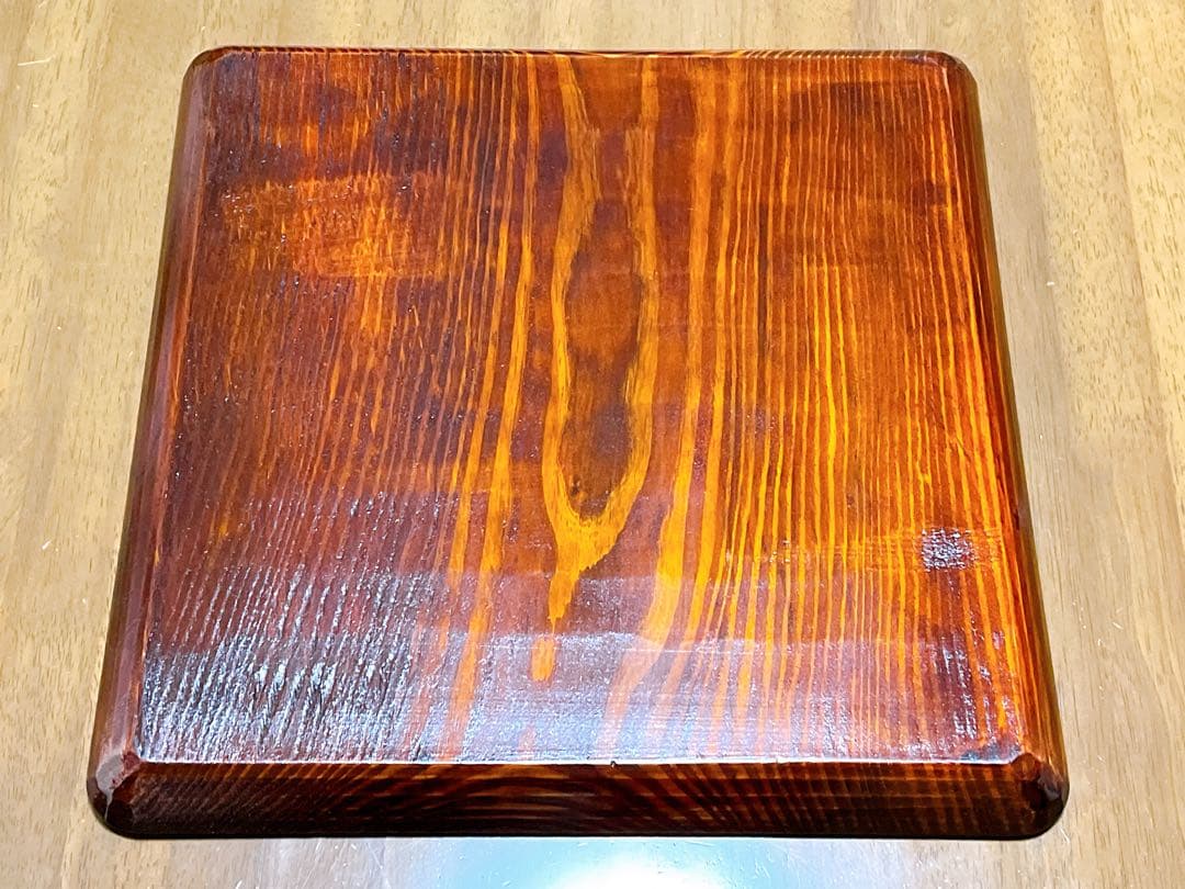 時代物 お膳 讃岐彫り 正方形 お盆 アンティーク 漆器 トレー 木彫り３枚