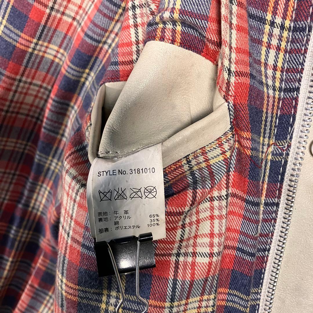 Schott ショット シングルライダース M 牛革 黒ライン 気合いの本格派！