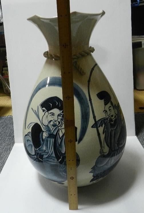 九谷焼　大きな陶器花瓶　壺