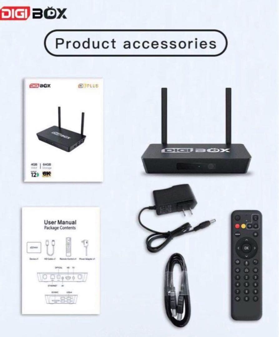 Digibox D3 Plusアメリカのスポーツや世界中の映画を楽しめる 新品！