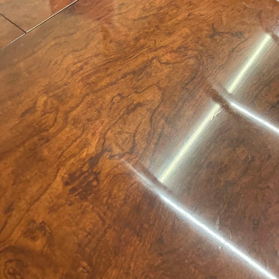 ①昭和レトロ マルニ 木製オーバル 伸縮式ダイニングテーブル 楕円形アンティーク