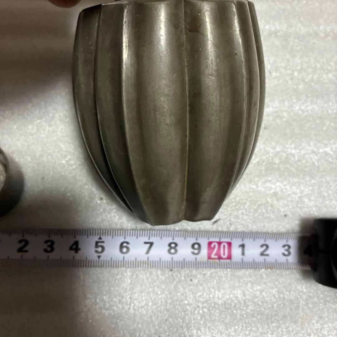 古錫 茶葉罐 乾茂自造 「錫製光面無紋茶心壺」 茶筒 茶入 茶純錫 金工 茶器