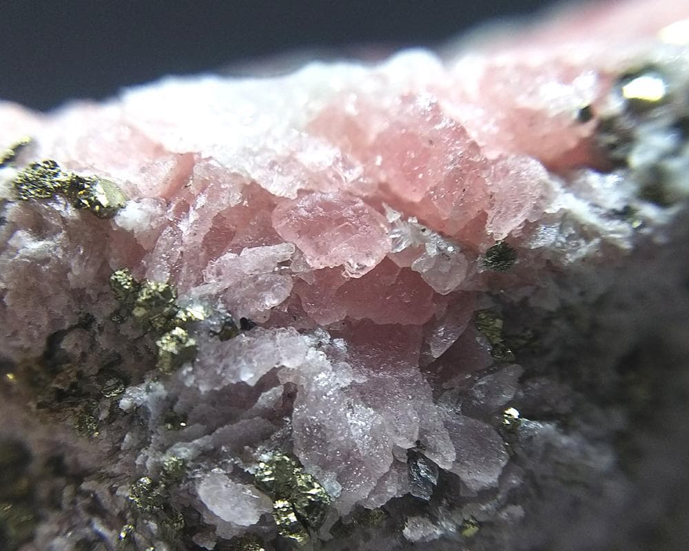 442 ロードクロサイト＆フローライト＆パイライト 標本 原石