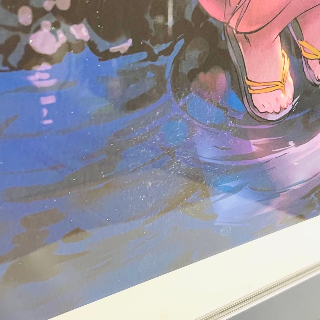 Anmi 「真夏の夜の花火」 アールビバン 版画 ミクスドメディア