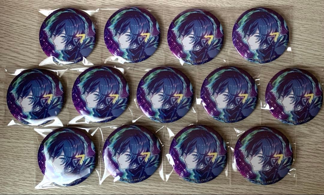 プロセカ　KAITO グリッター缶バッジ　46C 13点