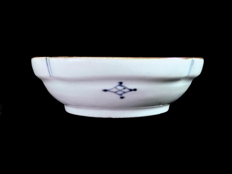 古伊万里　染付　墨弾き　瓜の図　膾皿　5客　C746AS-CEs