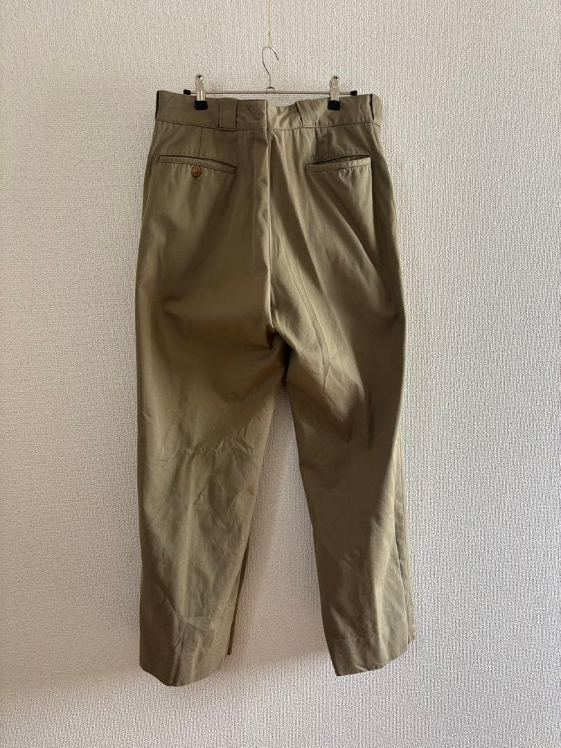 COMOLI コットンギャバウォッシュドパンツ