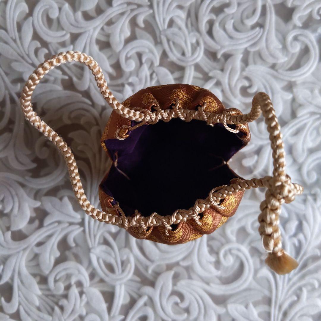 茶入　肩衝茶入　高取焼　高取喜恵　作　仕履付　有栖川紋　大火登金襴　【匿名配送】