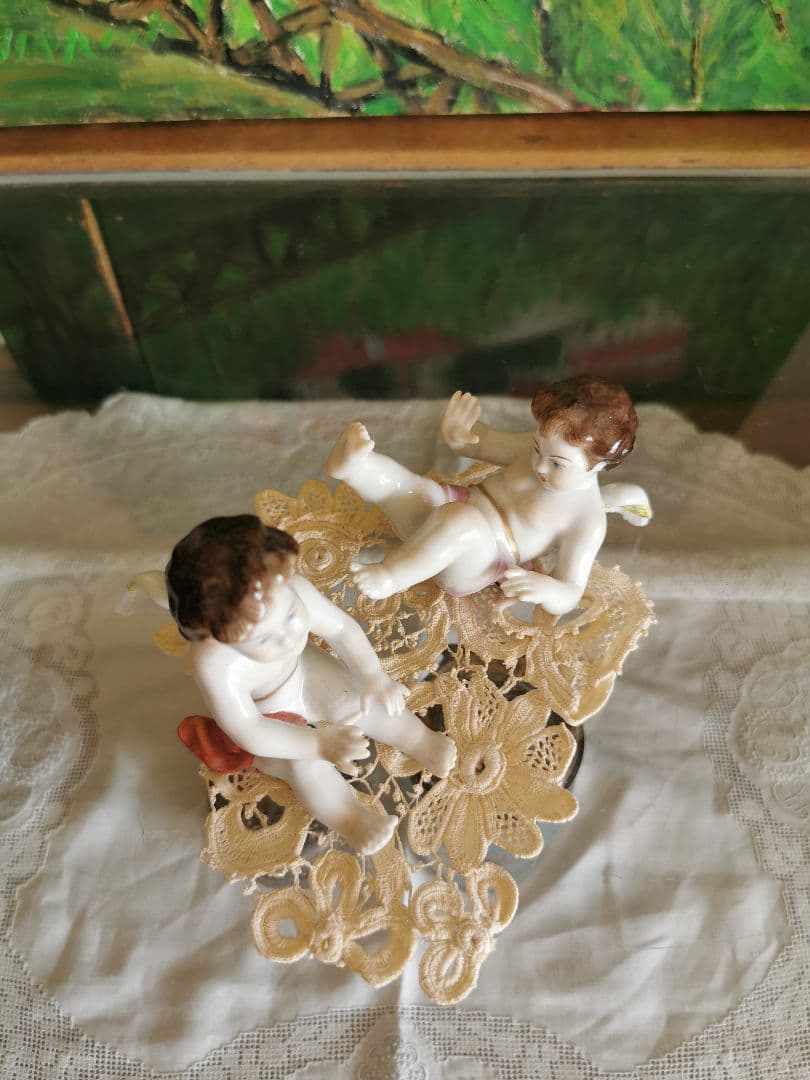 アンティーク アイリッシュクロシェレース 多層パンジー向日葵三つ葉 手編ドイリー