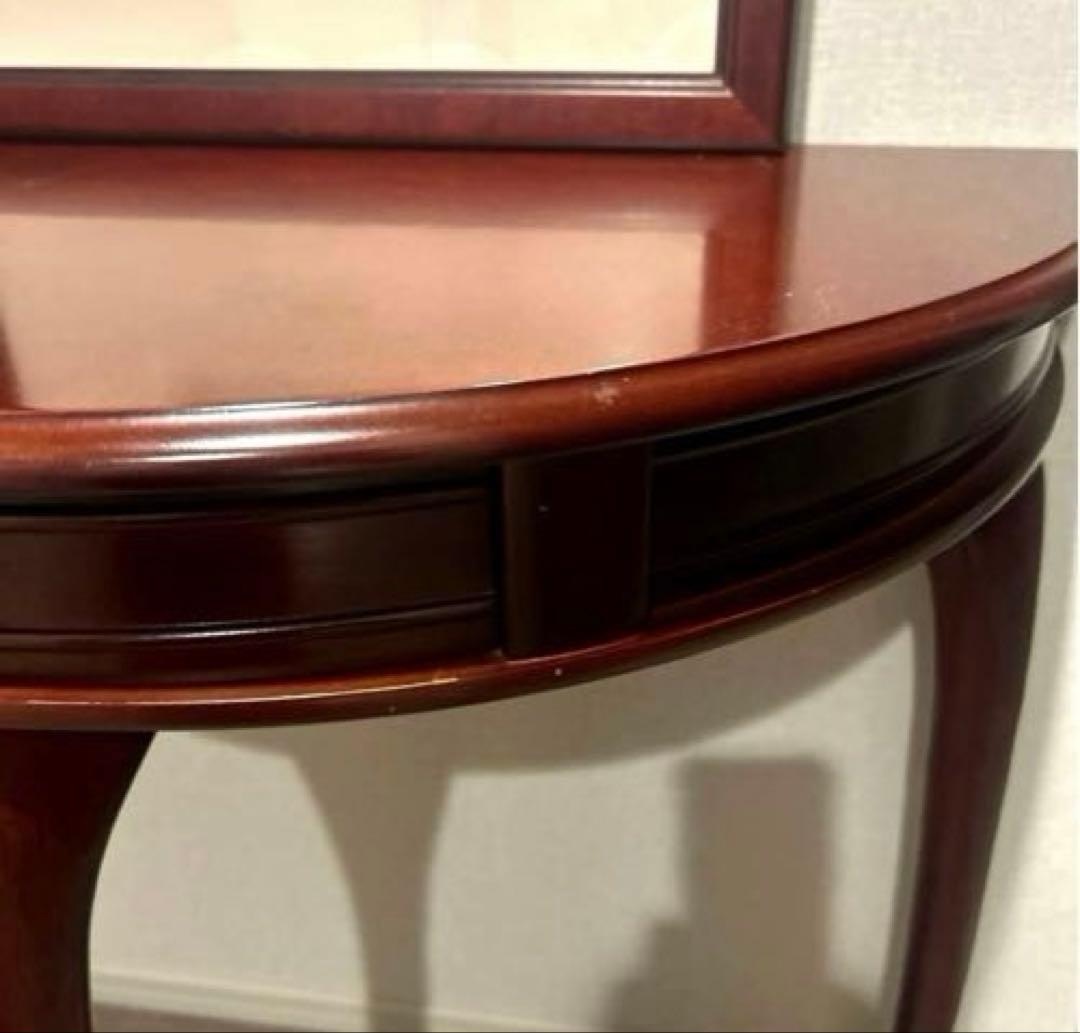 ☆高級家具☆木製ダークブラウン コンソールテーブル引き出し付