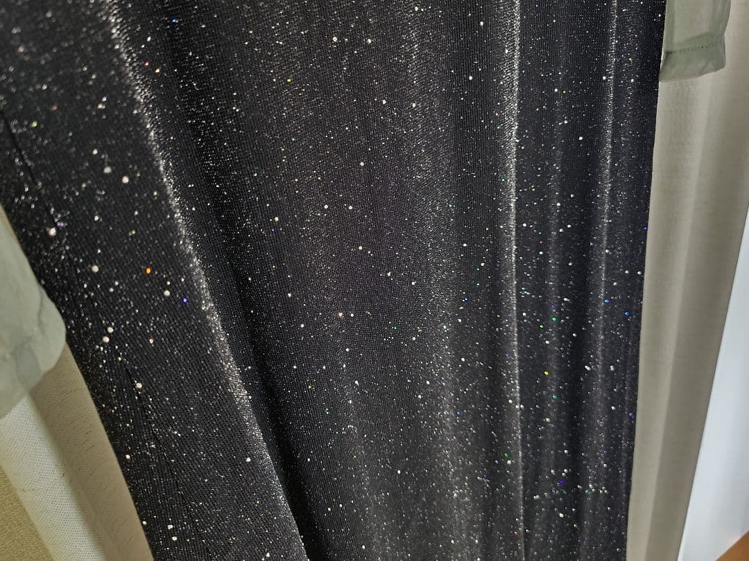 Lejaレースラメ スリットロングワンピース