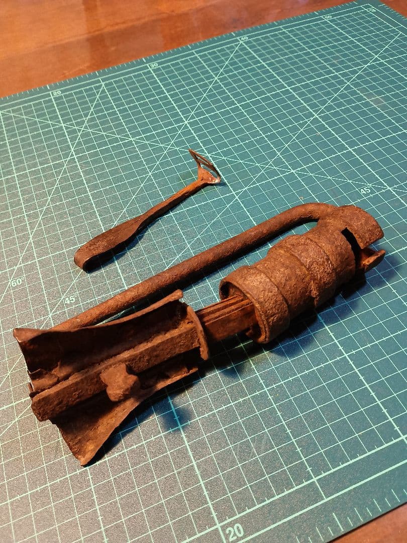 鉄製 海老錠 ２枚バネ