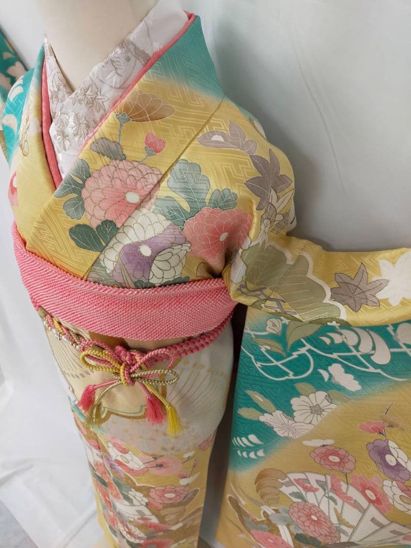 【WA-Modern】★★正絹　京友禅振袖　7点フルセット★★