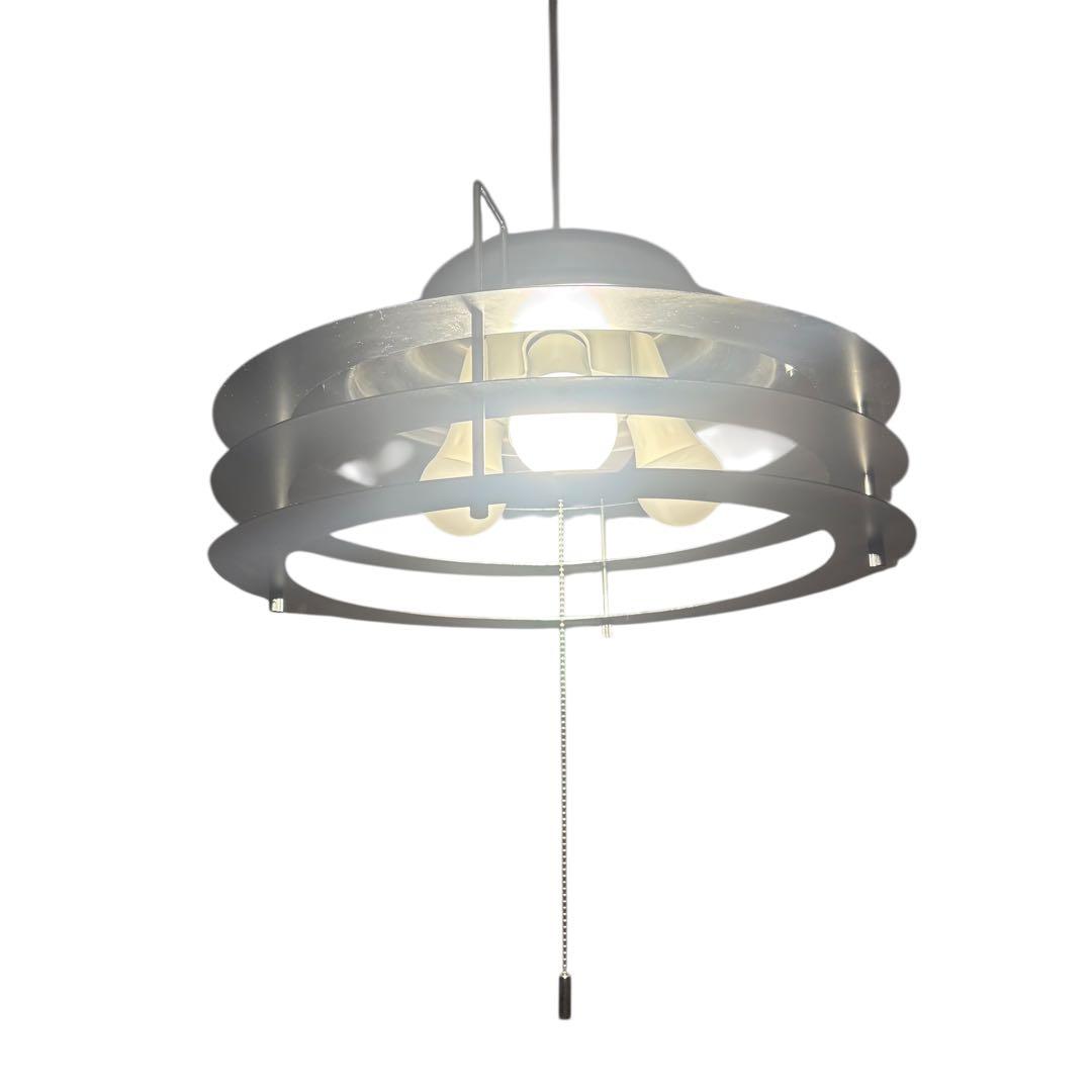 北欧 ミッドセンチュリー ビンテージ ペンダントライト シルバー 3灯