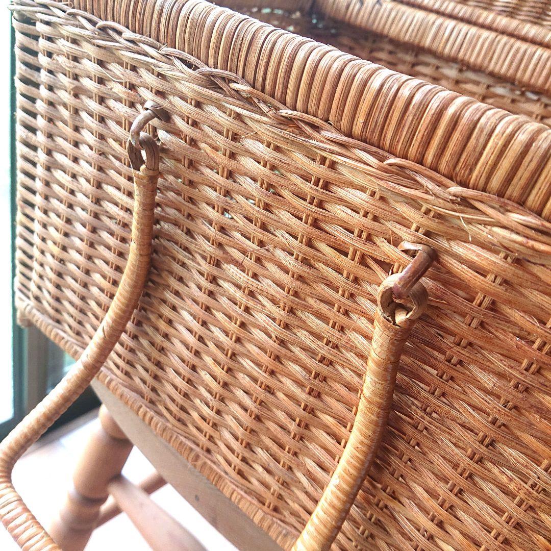 ペット用(小型)キャリーバッグ 蓋付き篭 インテリア