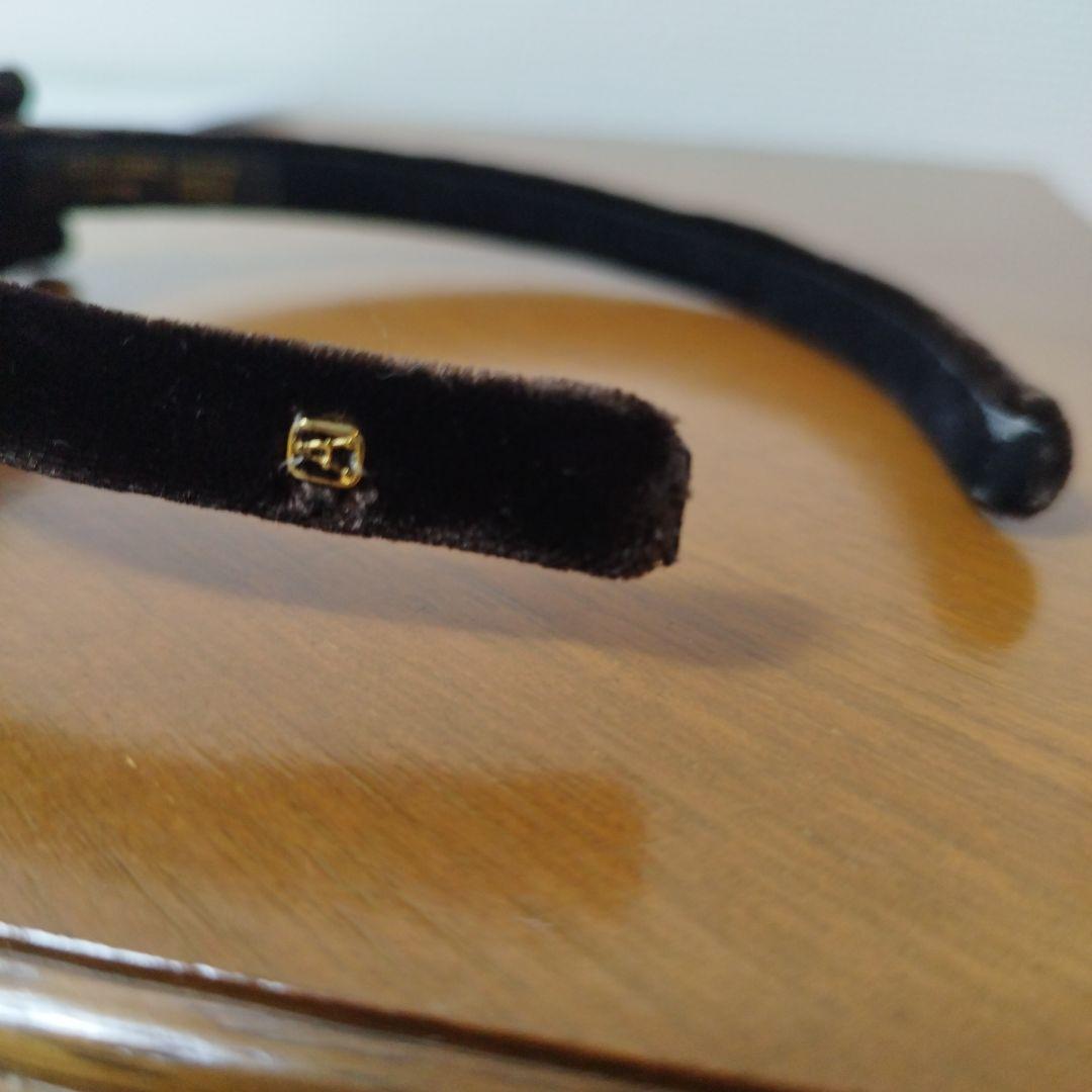 Alexandre de Paris カチューシャ　ベロア　ブラウン