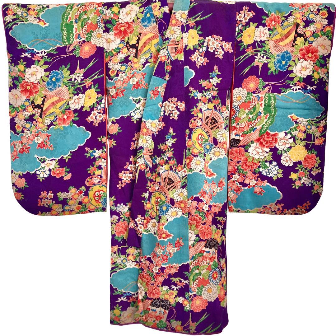 アンティーク　女の子　子供着物　七五三　アンティーク着物　NO6