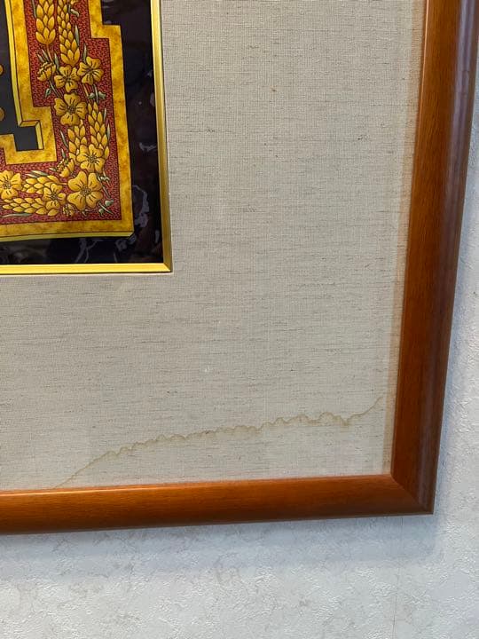 エルメス・カレ額装済みスカーフ[太陽と月]