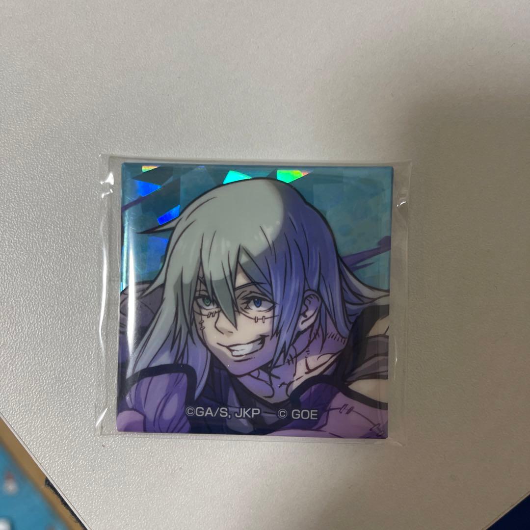 パズドラコラボ　ホログラムスクエア缶バッジ　真人