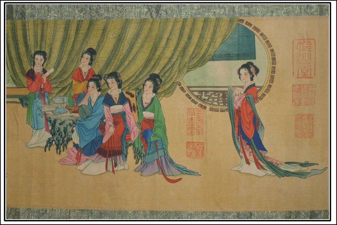 骨董市仕入れ明時代の掛軸　激安骨董品　肉筆博物館保管品 BD357A11-6