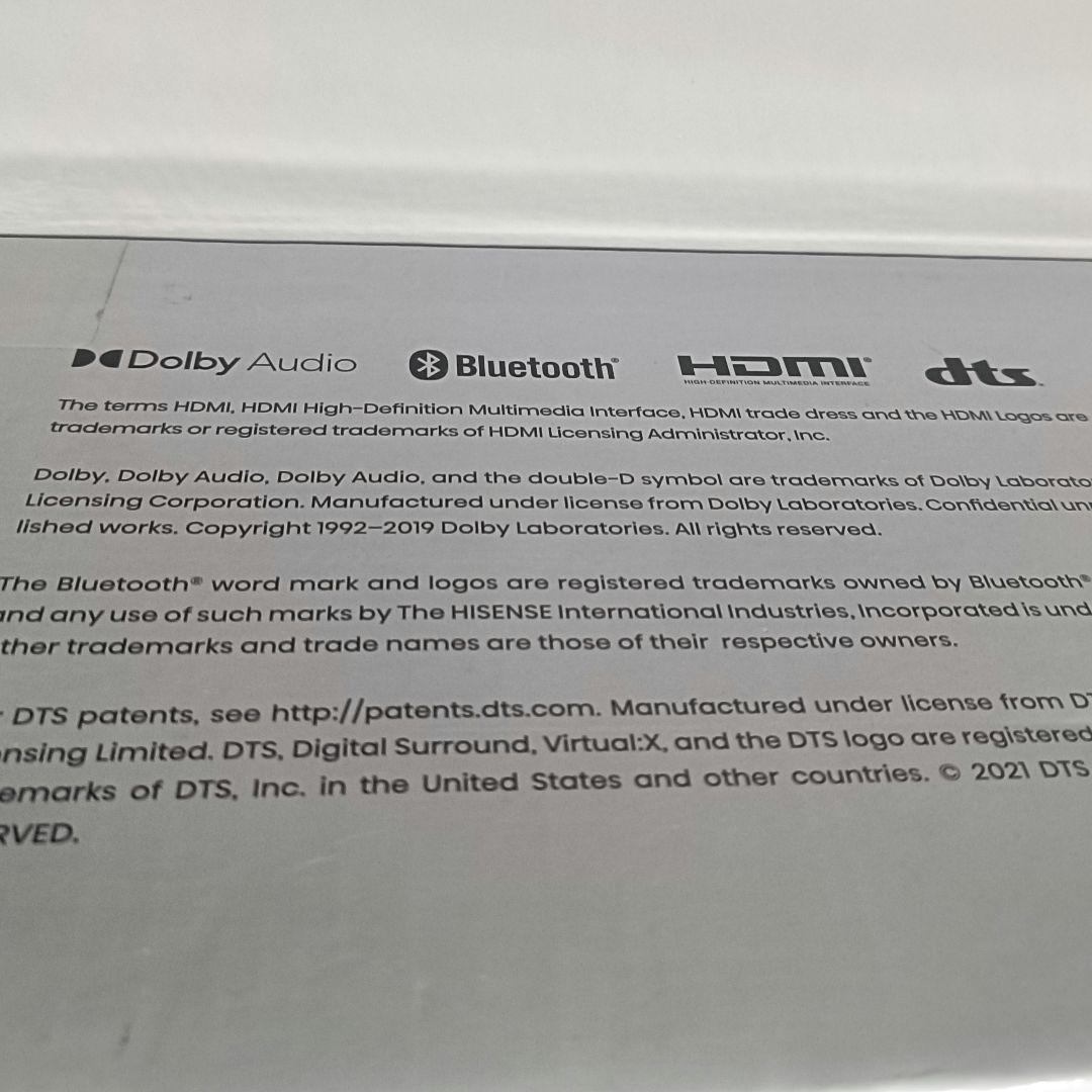 新品 ハイセンス Hisense シアターサウンドシステム Bluetooth