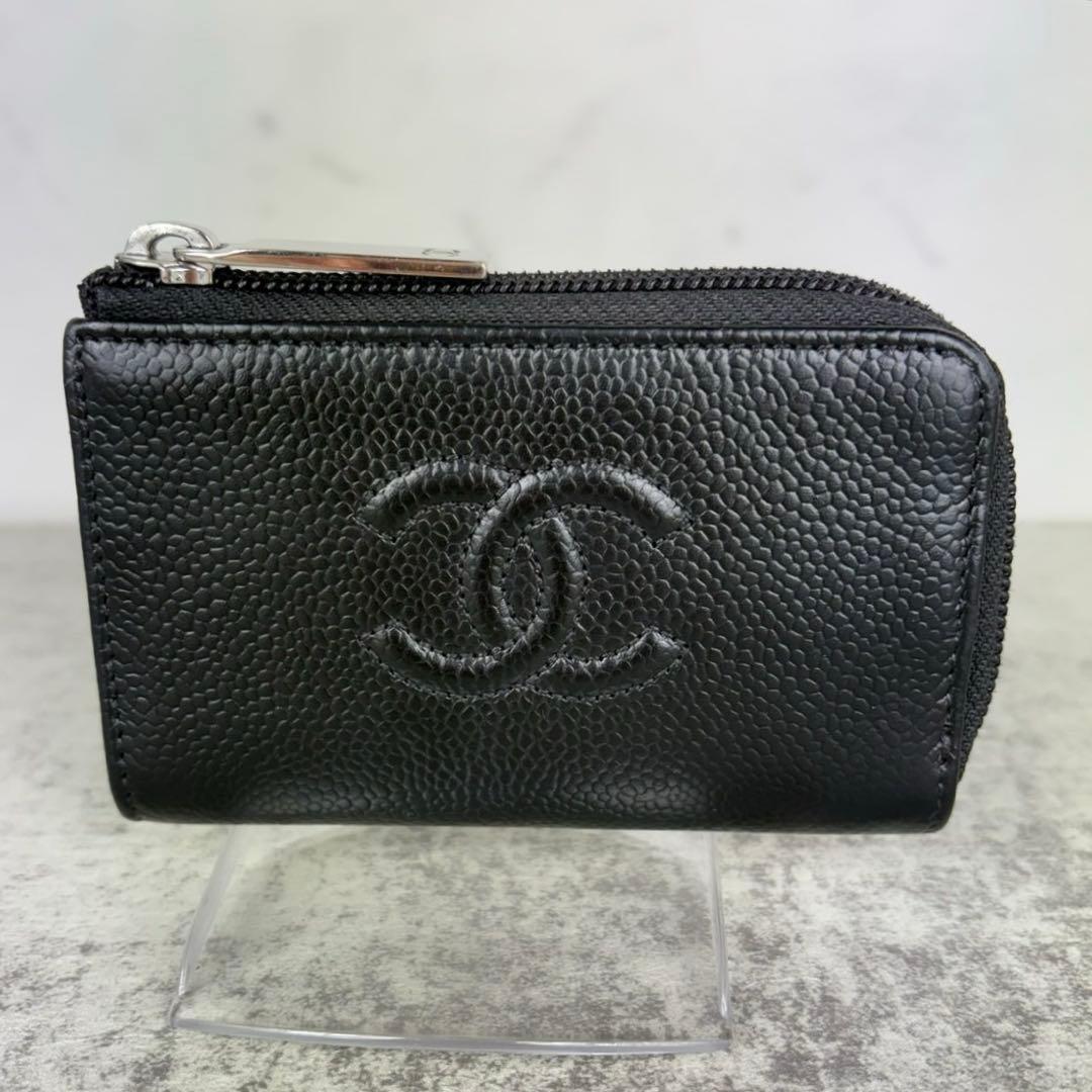 CHANEL シャネル　キャビアスキン　デカココ　ケース　カードケース