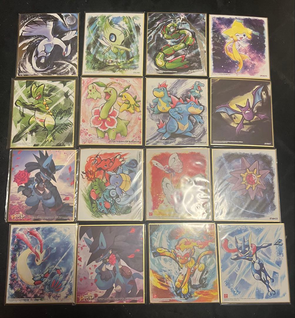 美品4 ポケモン　ART色紙　ミニ色紙　当時物　金銀　ルギア　レックウザ