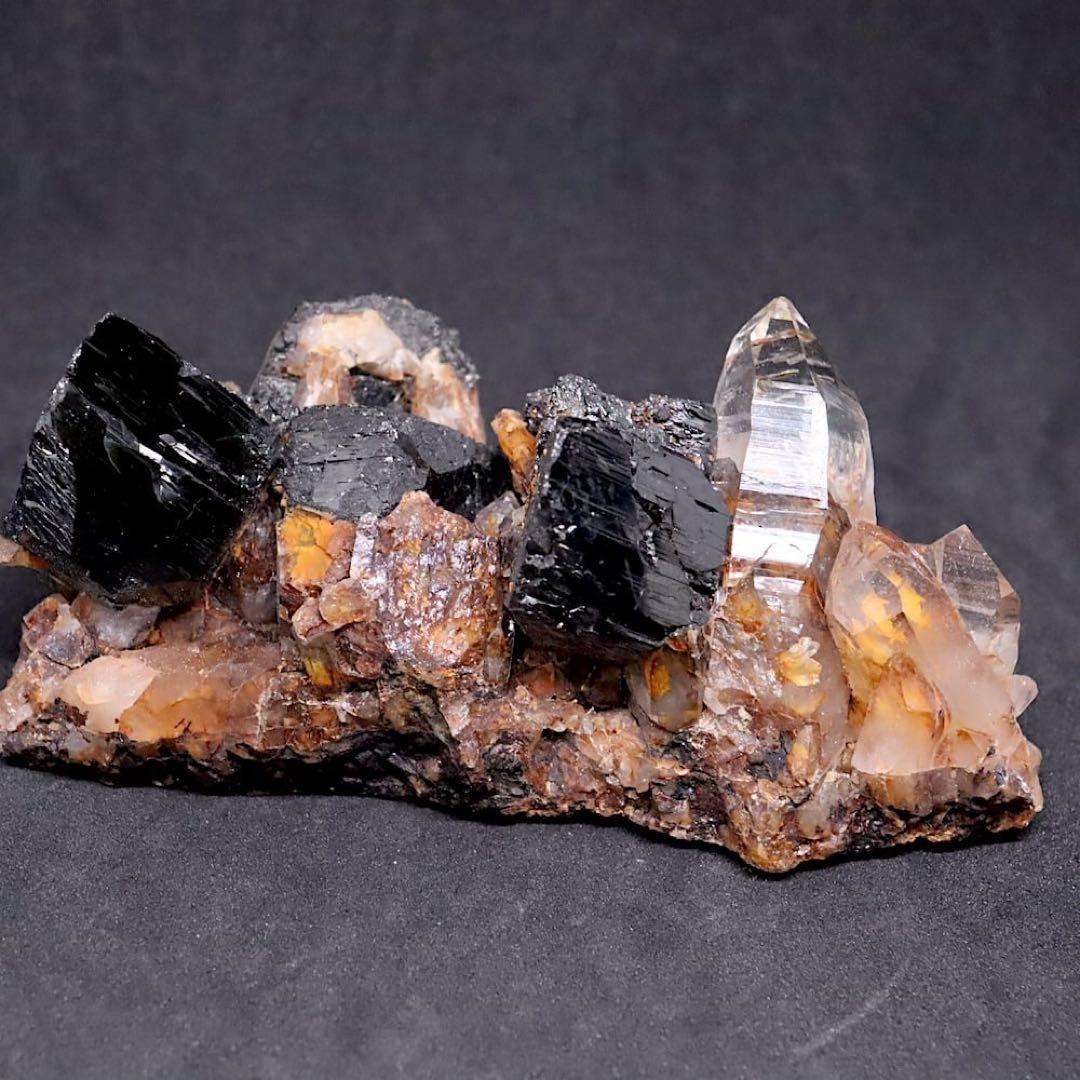 鉄マンガン重石 鉄重石 クォーツ 水晶 344g OTH006 天然石 原石