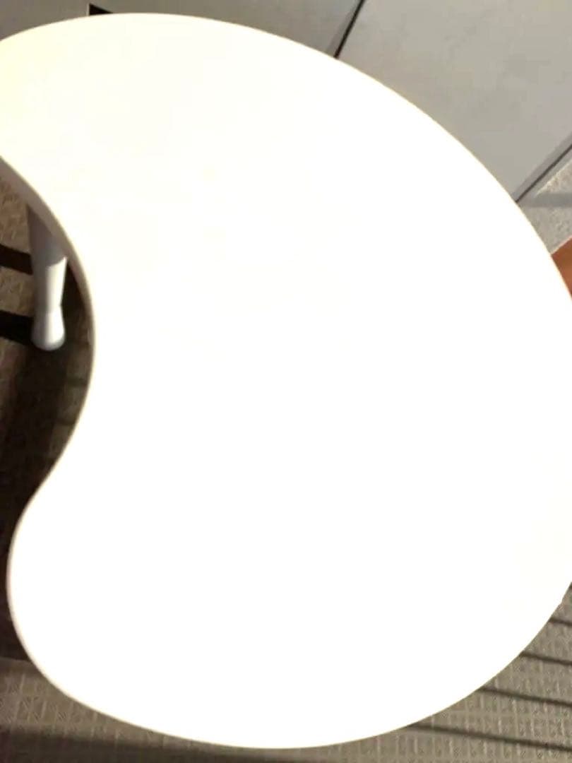 パレット型 ホワイトダイニングテーブル 広々 インテリア 真っ白