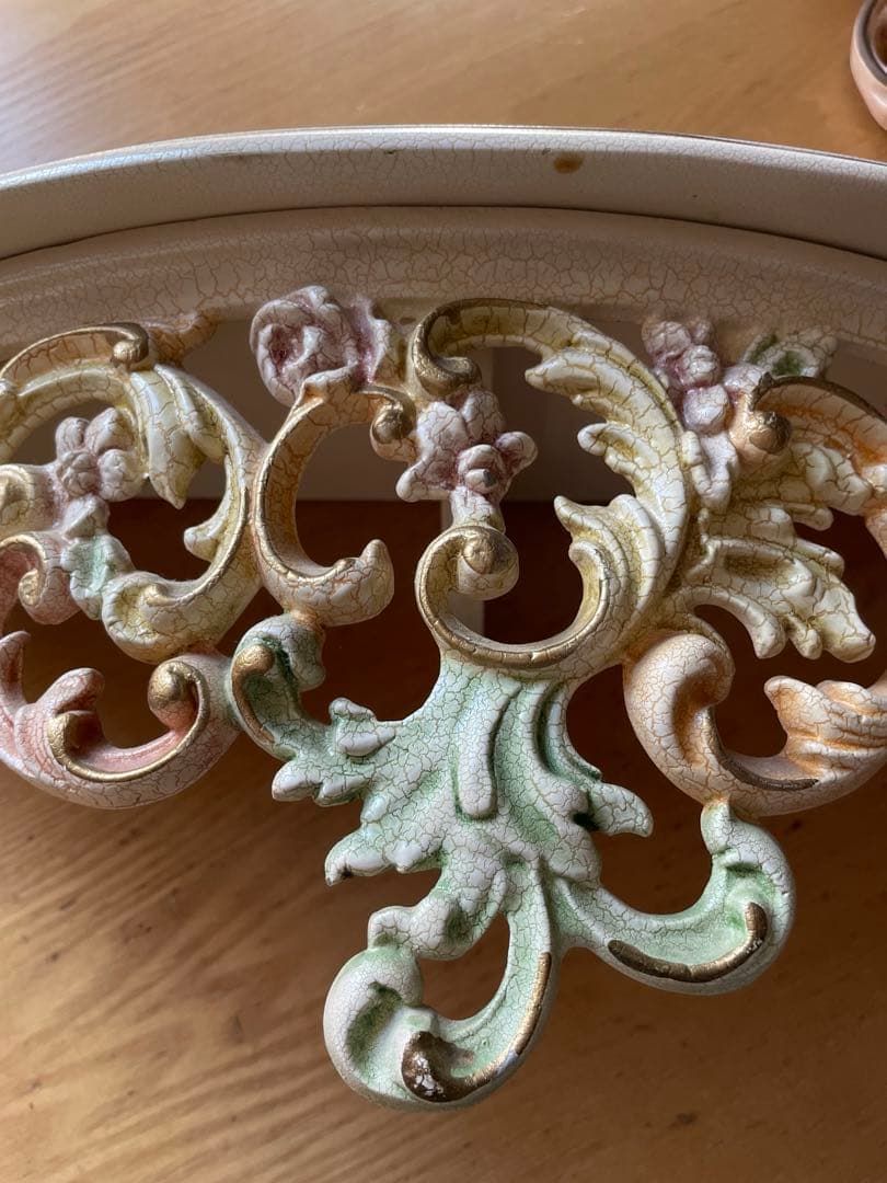 西洋アンティーク　鏡と飾り棚のセット【2-1】