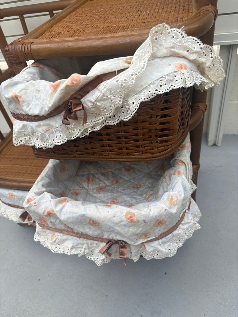 籠製　ラタン　チェスト　ハンガーラック