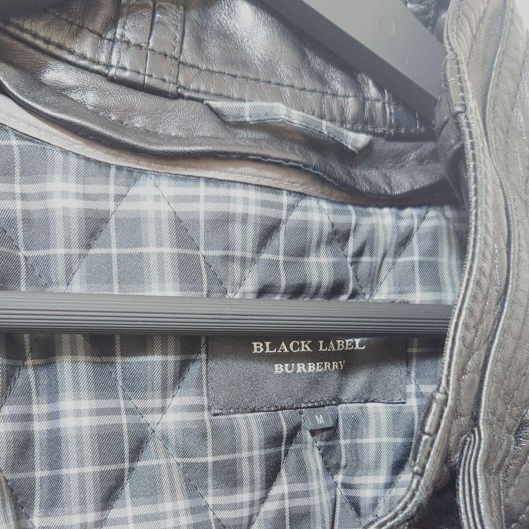 BURBERRY BLACK LABEL ラムレザーシングルライダースジャケット