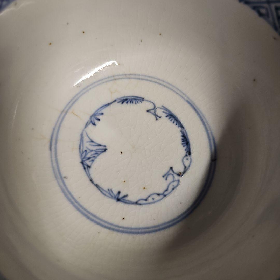 幕末明治 丸福 伊万里染錦蓋付き茶碗 五客 セット